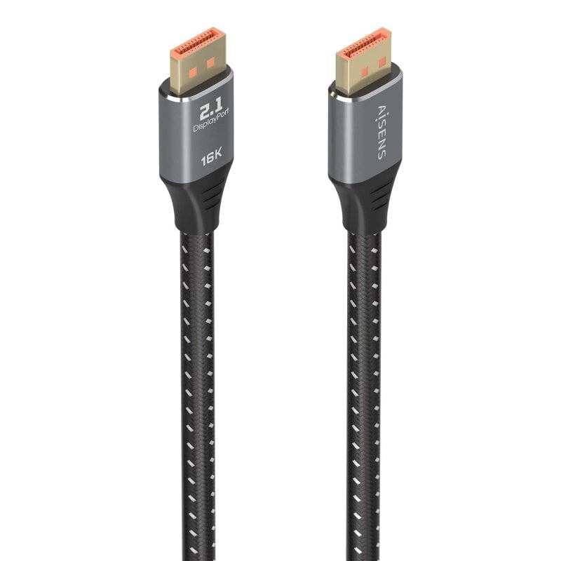 Image of Cavo AISENS DisplayPort V2.1 16K 80Gbps 2,0m DP maschio-maschio ad altissima frequenza cod079