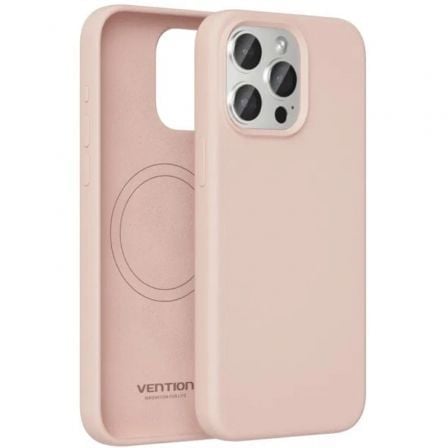 Image of Custodia in silicone rosa MagSafe Vention KUDP0-30 compatibile con iPhone 13 Pro cod079