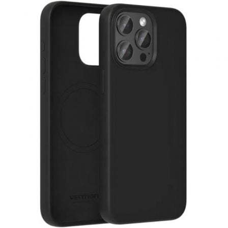 Image of Custodia in silicone MagSafe Vention KUFB0-10 compatibile con iPhone 15 Nero cod079