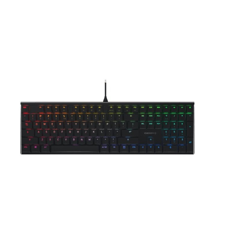 Clavier Cherry Mx 10.0n Rgb - Interruptores de velocidade Rgb de baixo perfil Mx - Noir - Fabricação alemã