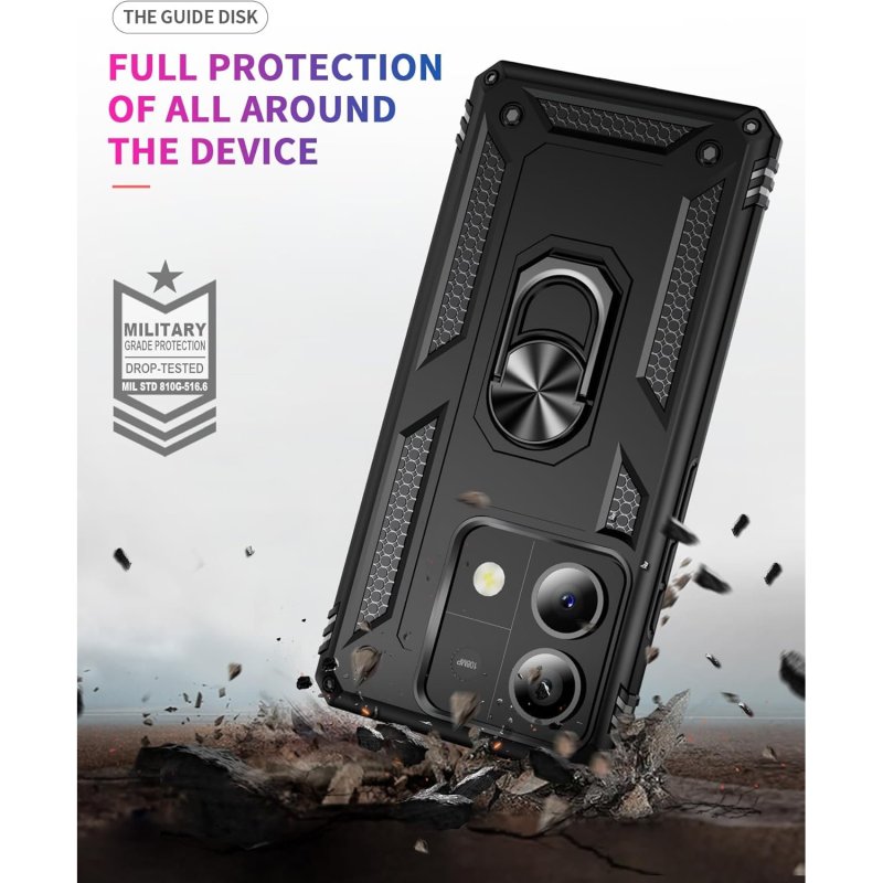 Acquista Custodia rigida per armatura antiurto per Redmi 12C 12 4G A2 + Plus Borsa per carte a portafoglio Diapositiva Anello di protezione per fotocamera Supporto Cover per telefono per Xiaomi POCO