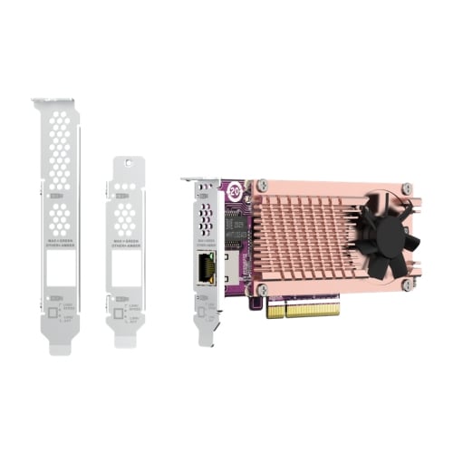 Image of Scheda di rete PCIe QNAP QM2 CARD M.2 PCI 3.0 a basso profilo RJ-45 argento cod079