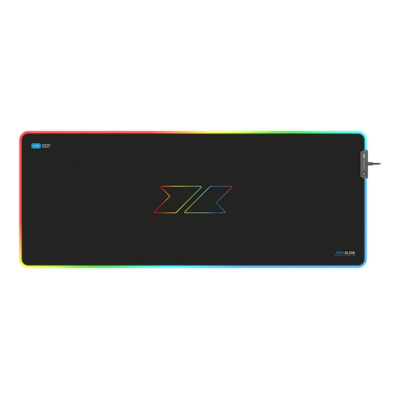 Image of Tappetino per mouse da gioco RGB 1Life gmp:slide Extended XL 900x350mm con illuminazione RGB XL antiscivolo cod079