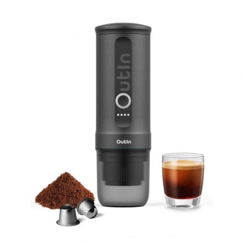 Image of Macchina per caffè espresso portatile Outin 670 g 20 bar batteria 7500 mAh caffè macinato/capsule cod079