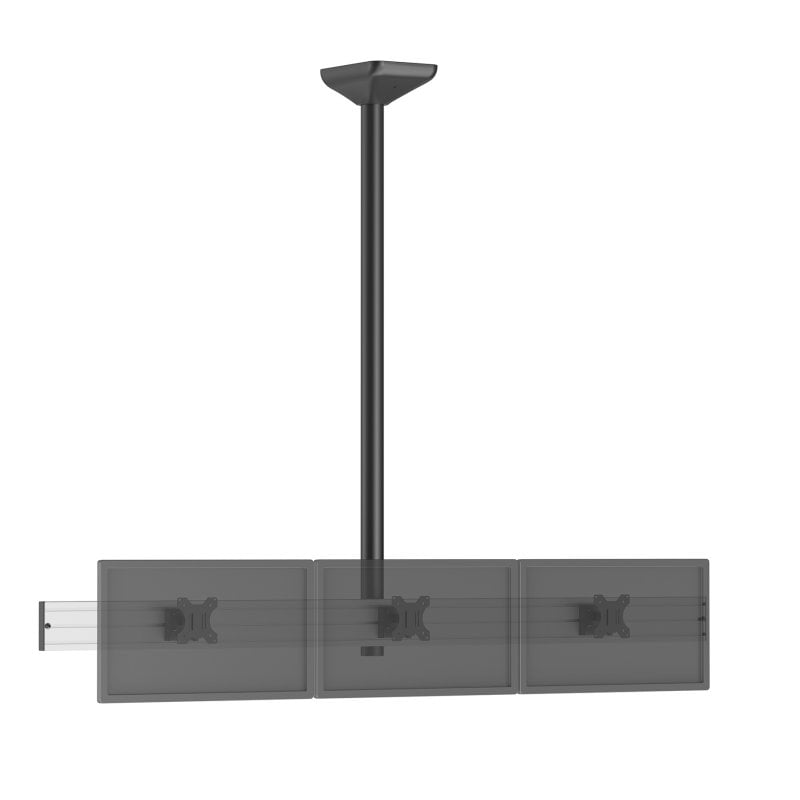 Image of Kimex 031-4332K2 Supporto a soffitto per 3 schermi da 32″ VESA 150 cm, grigio e nero cod079