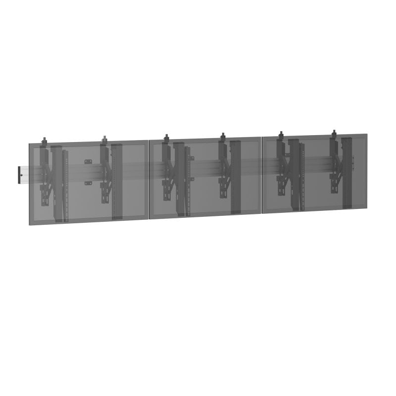 Image of Kimex 031-3301K1 Supporto per 3 schermi 45-50″ VESA Push-Pull 210 kg Grigio/Nero cod079
