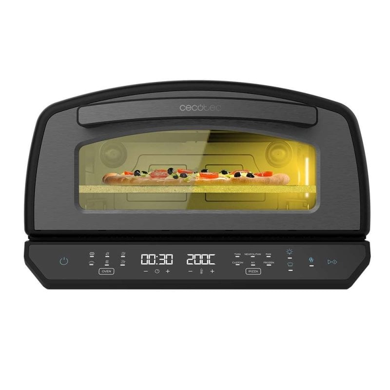 Image of Forno elettrico Cecotec Gourmet in acciaio inox affumicato da 13 litri con pannello touch LED cod079