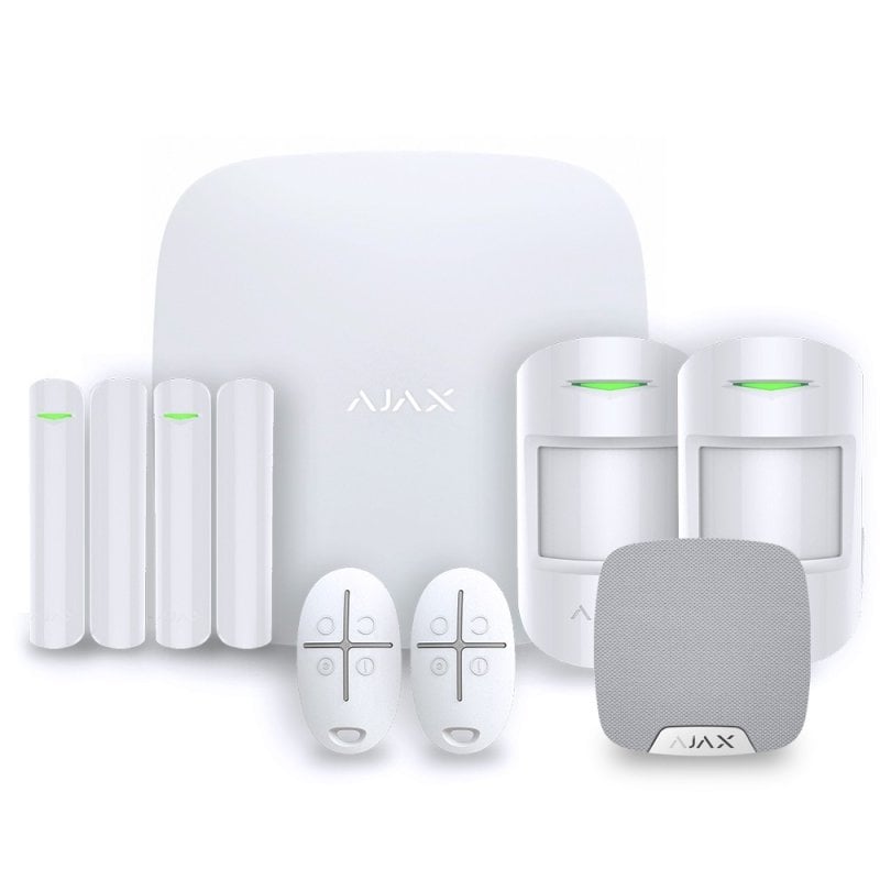 Image of Sistema di sicurezza di allarme Ajax Plus Hub 150 rilevatori 50 telecamere GSM WiFi Ethernet cod079