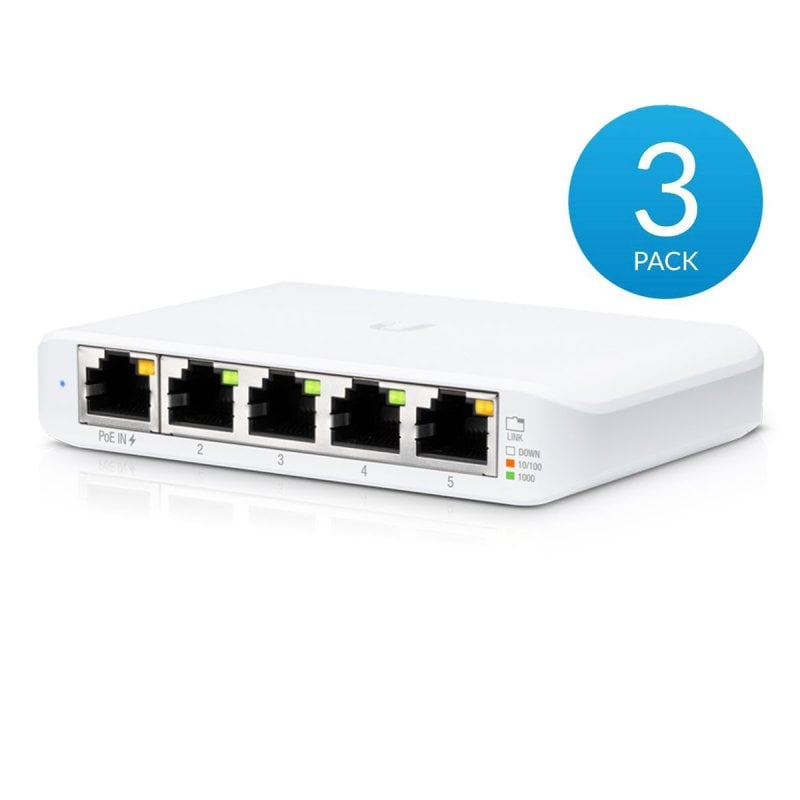 Image of Ubiquiti Unifi Flex Mini 5 porte 10/100/1000 Mbps Poe Switch bianco (usw-flex-mini-3) cod079