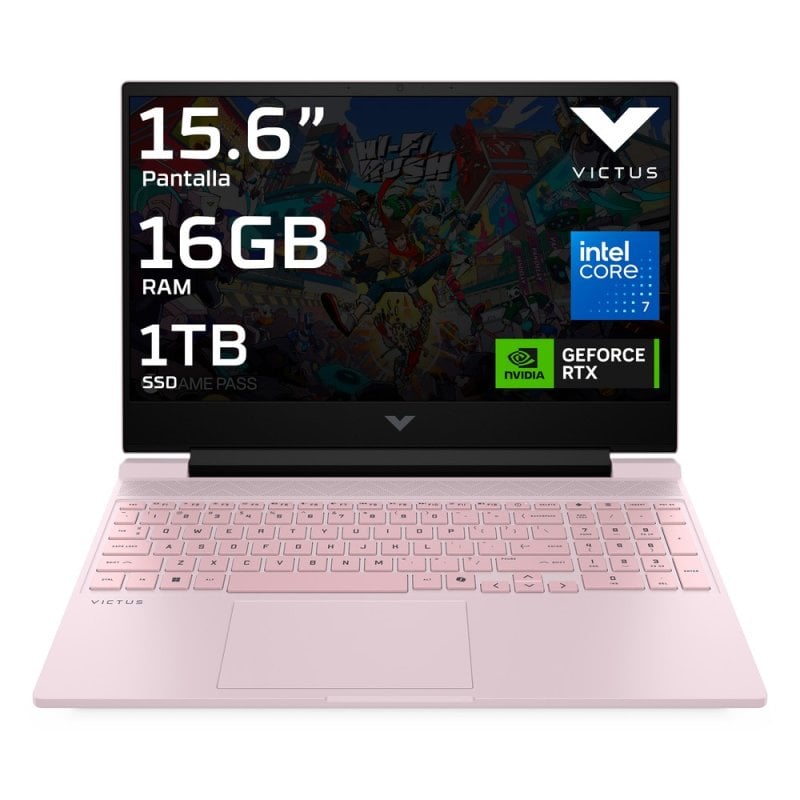 Portátil HP Victus 15 Core i7 RTX 5050 Rosa
