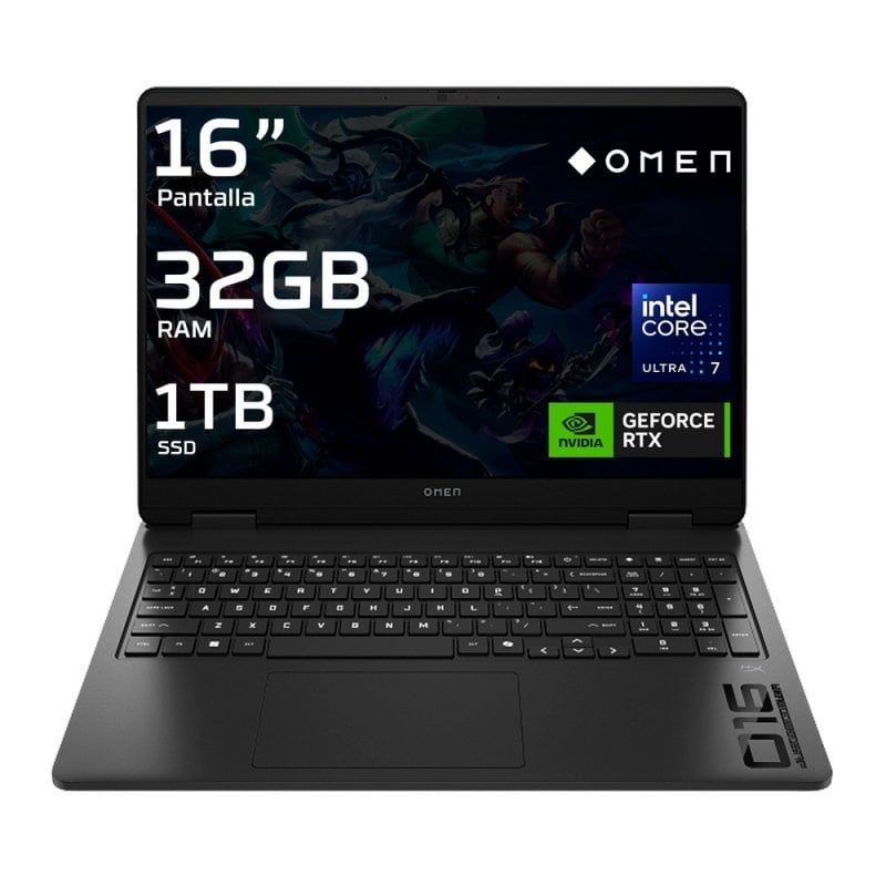 Laptop HP OMEN 16-am0003ns 16" Intel Core Ultra 7 255H 32GB 1TB SSD RTX 5060 FHD 144Hz