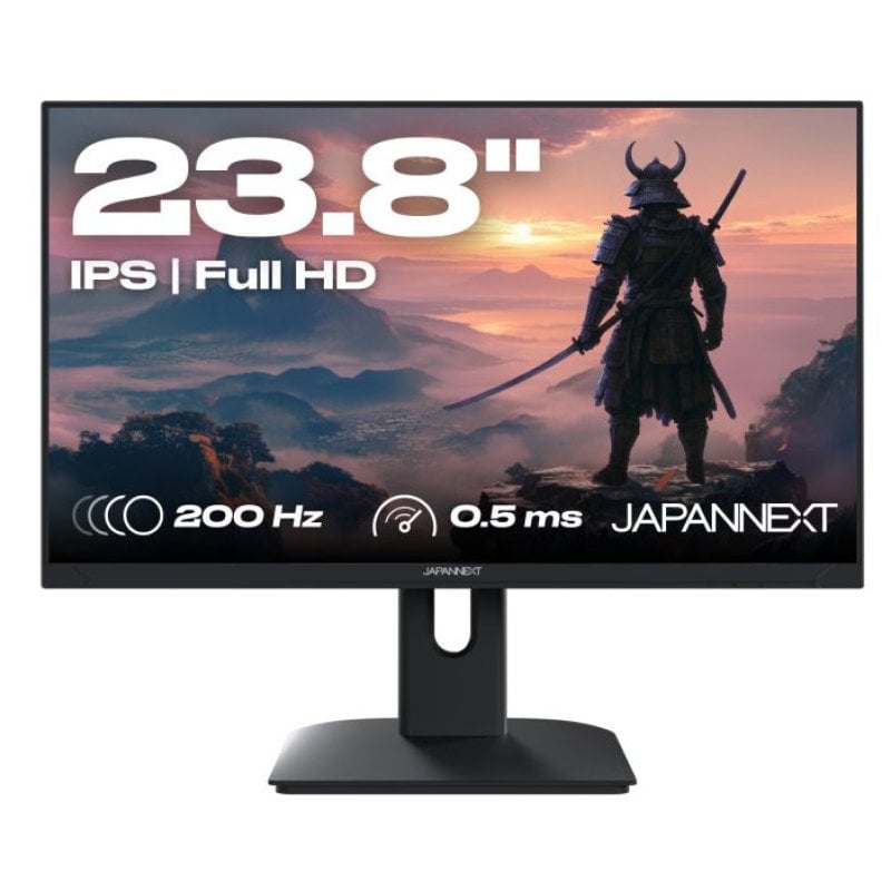JAPANNEXT JN-I238FHD200F Monitor 23.8' IPS FullHD 1080p 200Hz com Altura Ajustável, Altifalantes e FreeSync