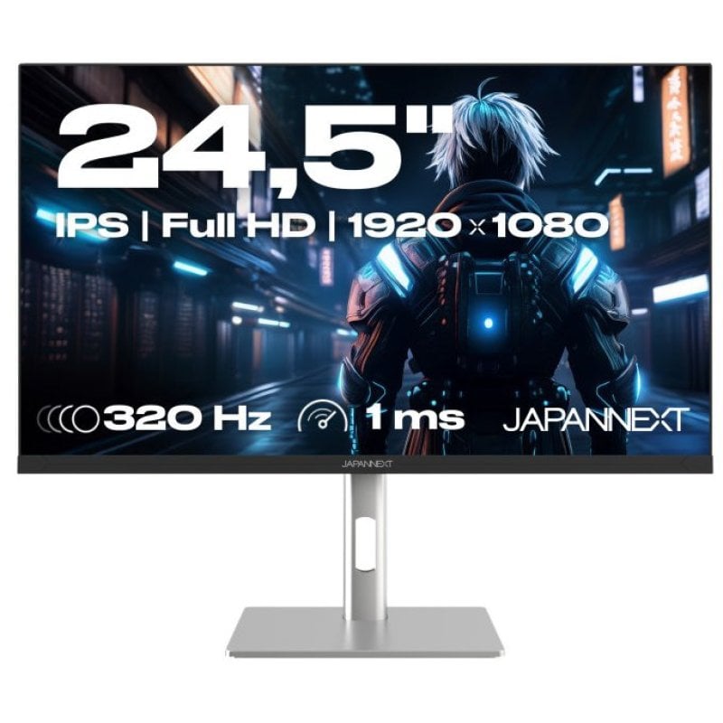 JAPANNEXT JN-IPS245G320F-HSP Monitor 24' IPS FullHD 320Hz 1ms com Altura Ajustável e FreeSync
