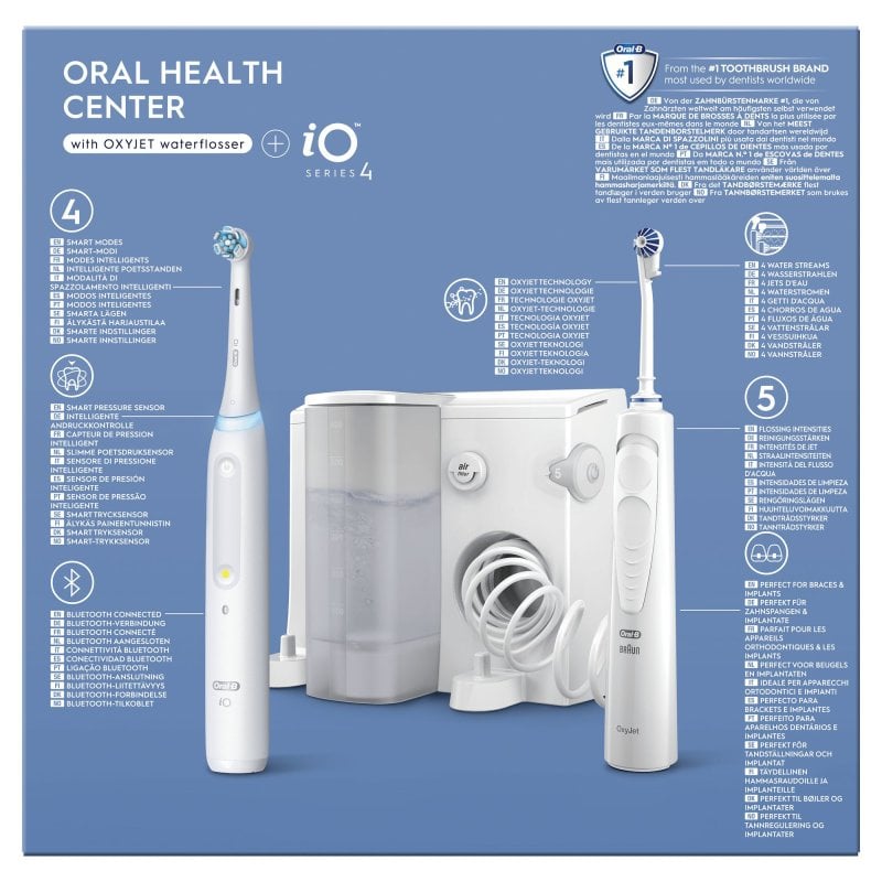 Irrigador Oral-B Centro de Salud iO4 Oxyjet Water Jet Modos