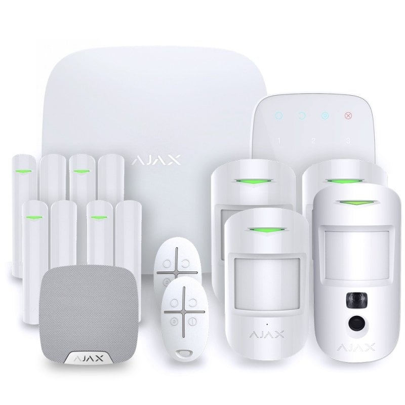 Image of Sistema di allarme Ajax Hub 2W Kit completo Radiofrequenza 2000m SIM/Ethernet Fotografia cod079