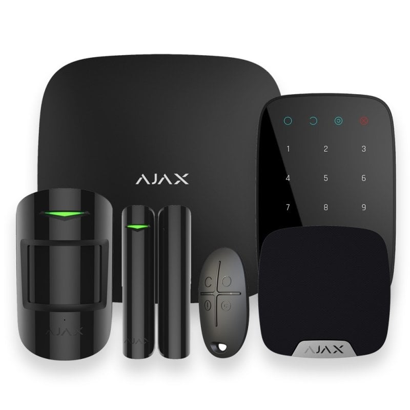 Image of Sistema di allarme wireless Ajax AJ-HUBKIT-B-KS con protocollo Jeweller e telecomando cod079