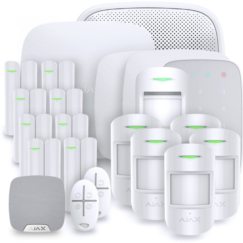 Image of Sistema di allarme intelligente Ajax Hub Kit, wireless, 100 dispositivi, 50 utenti, videosorveglianza cod079