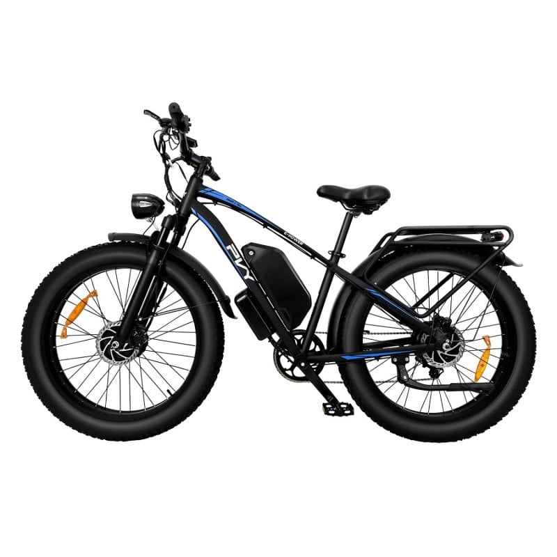 Image of Bicicletta elettrica PVY MAX26 doppio motore 1200W freni idraulici pneumatici 26" Shimano 7V cod079