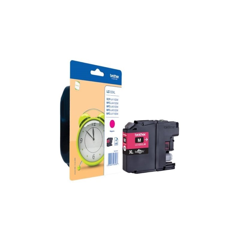 Image of Cartuccia Inkjet Magenta Brother Lc-125xlm per Stampante Qualità di stampa eccezionale, colori vivaci e duraturi, capacità 1200 pagine, tecnologia all'avanguardia, risultati professionali. Compatibile con Brother. cod079
