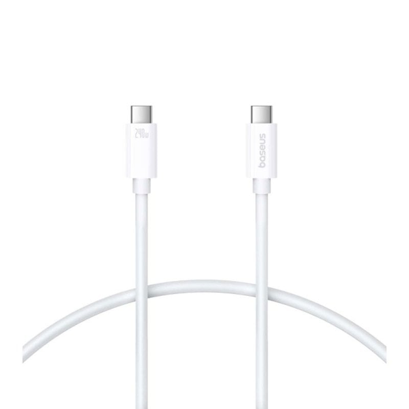 Image of Cavo Baseus Type-C 240W 1m Bianco Ricarica Rapida e Trasferimento Dati cod079