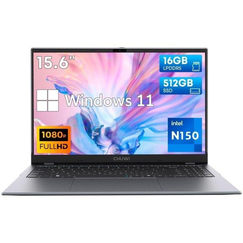 Ordinateur portable Chuwi Gemibook Plus 15,6" Intel N150 16GB 512GB SSD UHD Windows 11