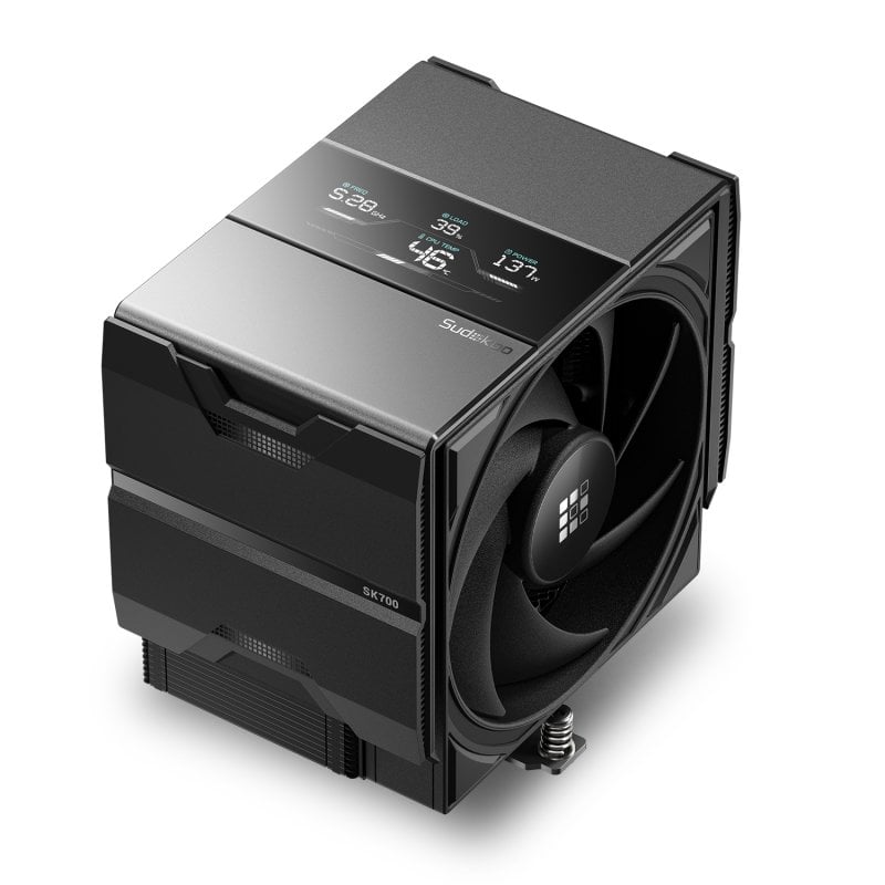 Sudokoo SK700V Cooler de CPU Socket AM5 220W com Ecrã para Overclocking e Alto Fluxo de Ar