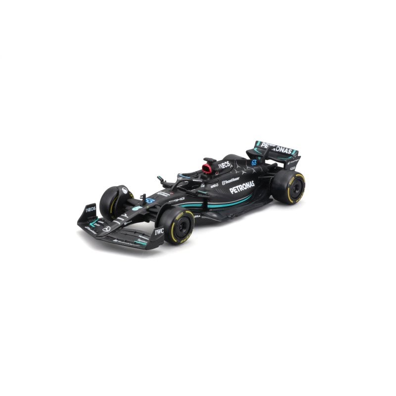 Image of BBURAGO Mercedes AMG F1 #63 Russell 1:43 modello in scala preassemblato in metallo e plastica cod079