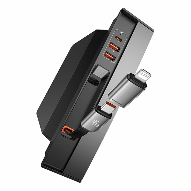 Image of Hub USB-C Baseus 4 porte 45 W per Tesla Model 3/Model Y, 1 m in alluminio ABS PC cod079
