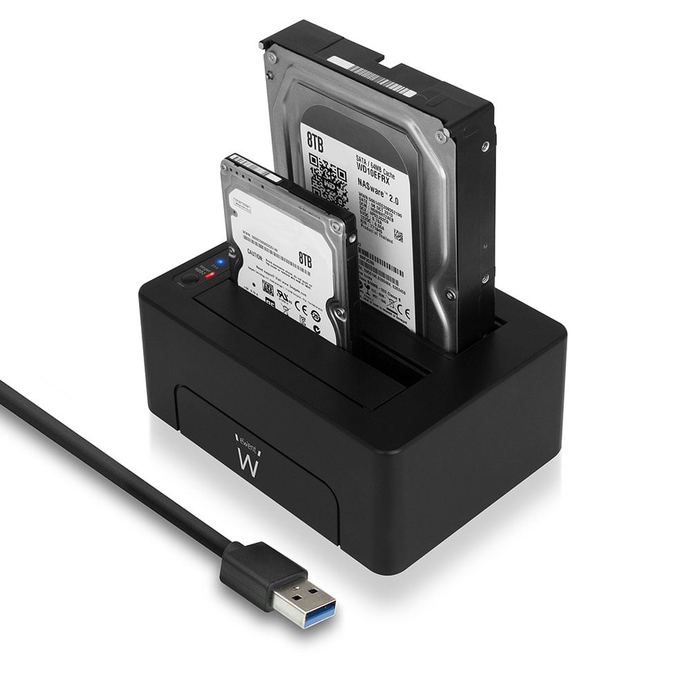 Image of Ewent EW7014 Case SSD/HDD 2.5, 3.5″ SATA III USB 3.2 Gen 1 Tipo-A Nero ABS cod079