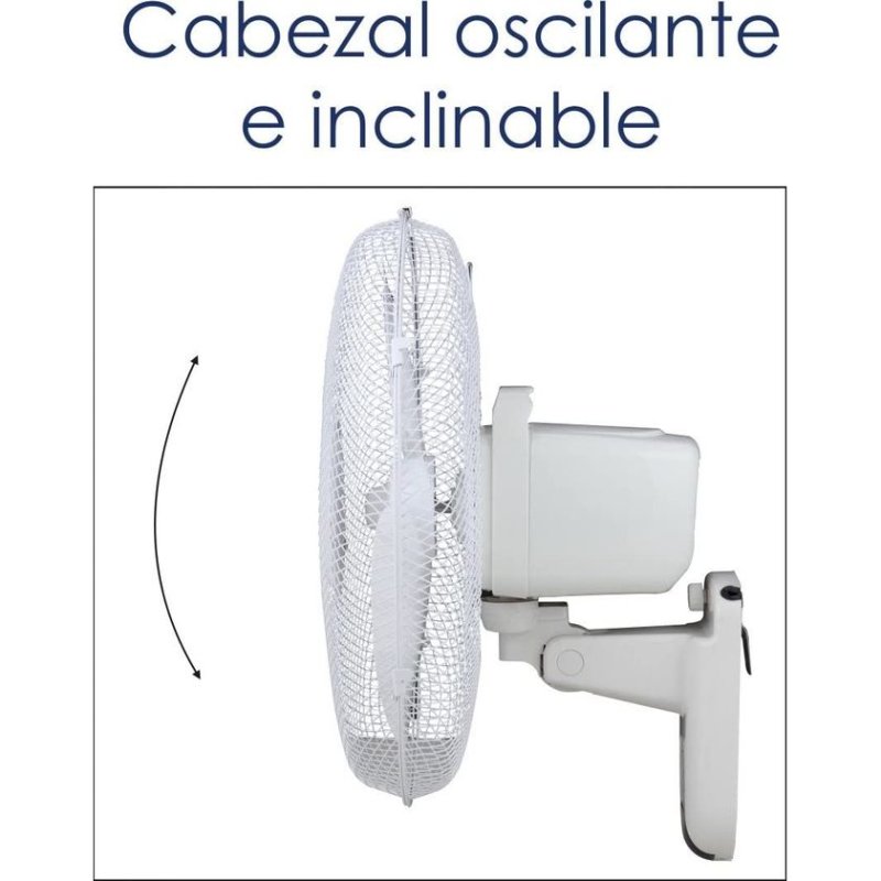Bastilipo CALAHONDA 40 cm 45W 3-Gang-Wandventilator mit Fernbedienung, weiß