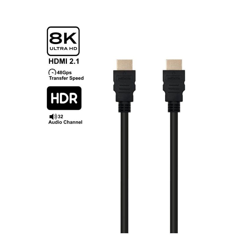 Image of Cavo HDMI 2.1 nero Ewent Ec1325 Ethernet 8k Hdr 10m cod079