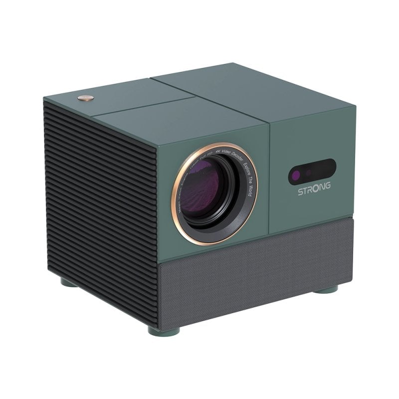 Image of Proiettore potente 1080p 300 lumen LCD verde Smart TV Wi-Fi Autofocus Android TV televisore cod079