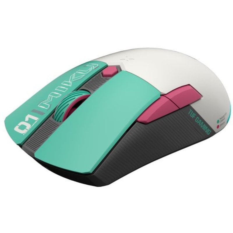 Image of ASUS P521 TG MINI WL MOUSE MIKU EDITION Mouse da gioco wireless + Bluetooth 12000 DPI Verde cod079