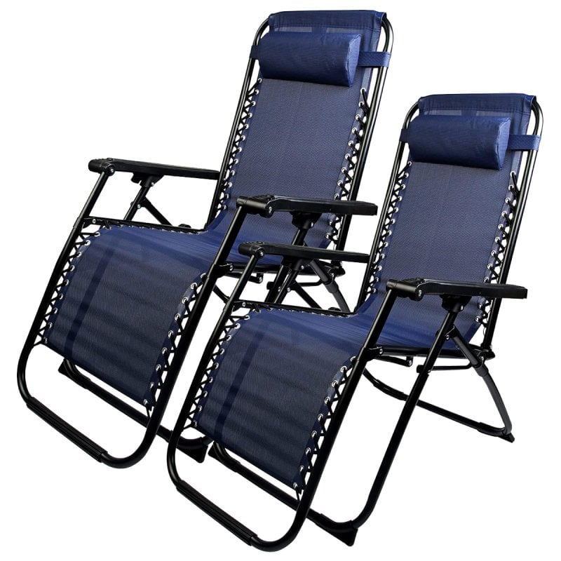 Espreguiçadeira Klack Zero Gravity Reclinável e Dobrável Reforçada, Suporta 150 kg, Textilene Premium