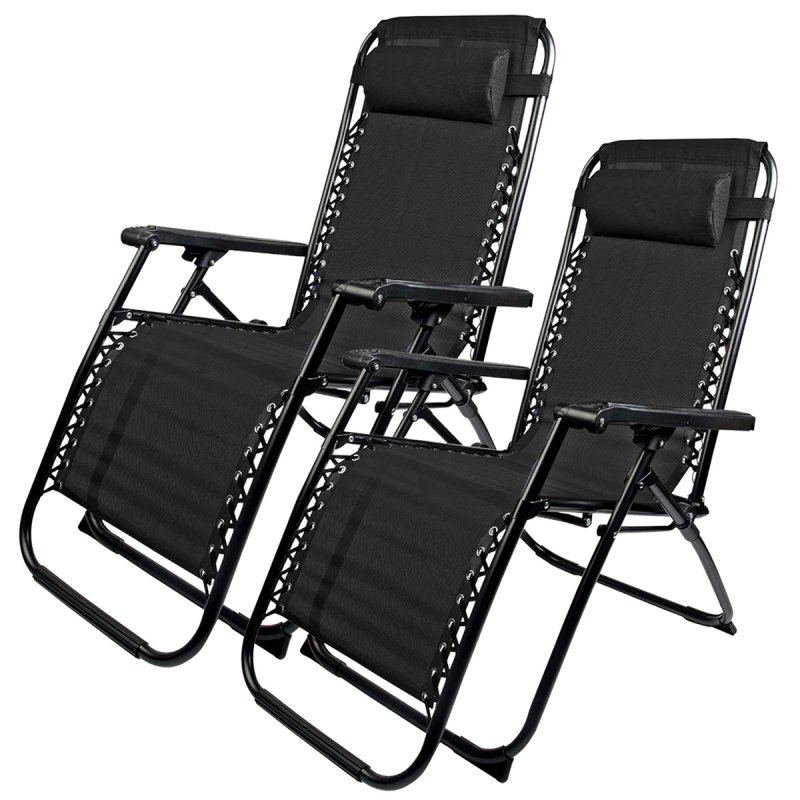 Espreguiçadeira Klack Zero Gravity reclinável e dobrável em tecido, 150 kg, aço cromado