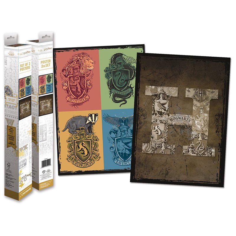 Image of Poster Harry Potter Pyramid Confezione da 2 unità 38x52cm laminato lucido 170g/m2 cod079