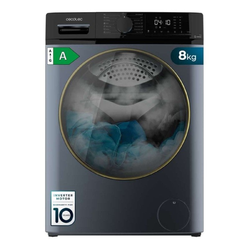 Image of Lavatrice Cecotec 8 kg carica frontale 1400 giri/min classe A Ice Blue Steam Max Inverter Plus cod079