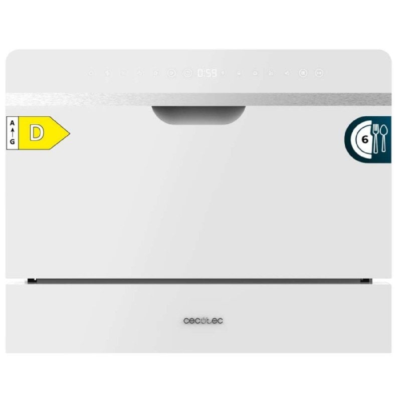 Image of Lavastoviglie Cecotec 6 posti, classe D, vetro nero, touch control, avvio ritardato cod079