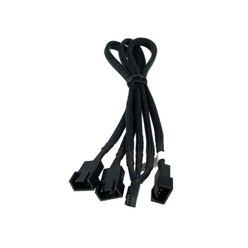 Câble Y Molex 3 Broches Vers 2 X 3 Broches - 30 Cm Noir - Pour Ventilateurs PC, Adaptateur De Connexion