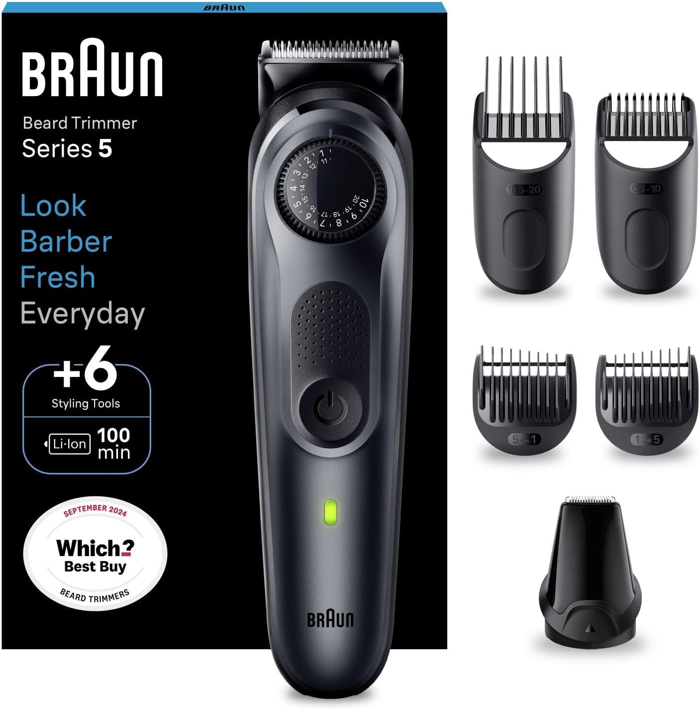 Image of Tagliacapelli Braun BT5450 Serie 5 40 impostazioni di lunghezza Batteria da 100 min Impermeabile cod079