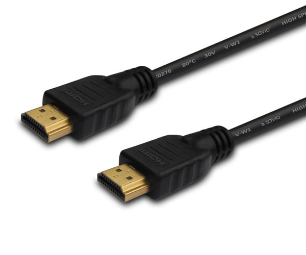 Image of Cavo HDMI Savio CL-34 10M ad alta velocità 1.4 4096x2160p Audio ARC Oro Nero cod079
