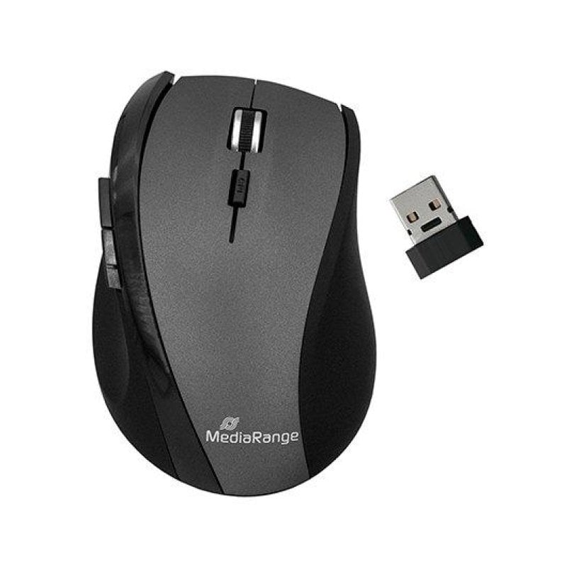 Image of Mouse wireless MediaRange 1600 DPI USB/Bluetooth 5 pulsanti ergonomico cod079