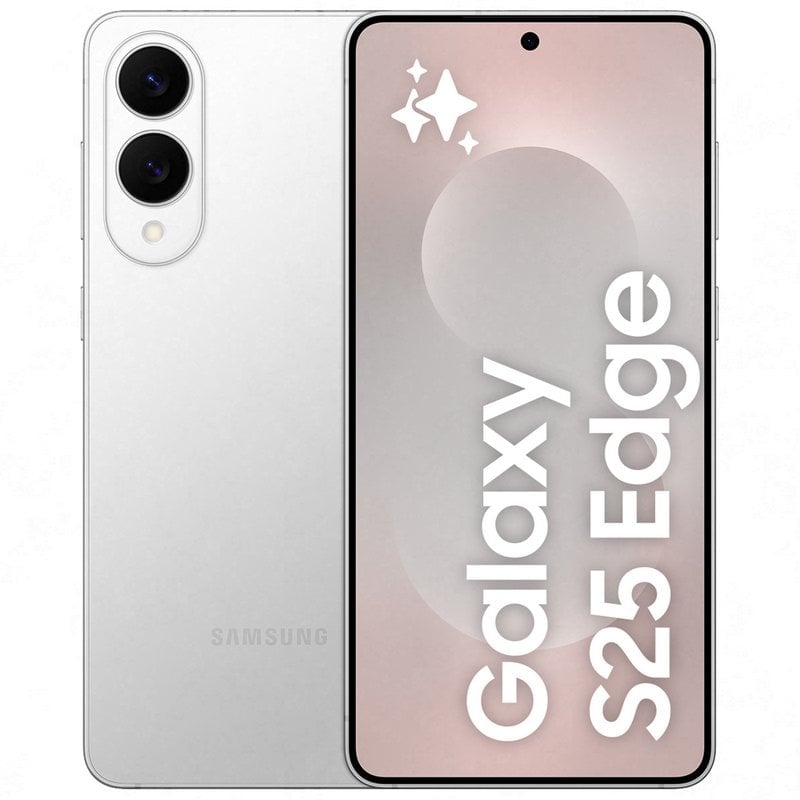 Image of Samsung Galaxy S25 Edge 5G, telefono cellulare ultrasottile con Galaxy AI, 6,7" 512 GB, versione importata, colore argento Titanium cod079
