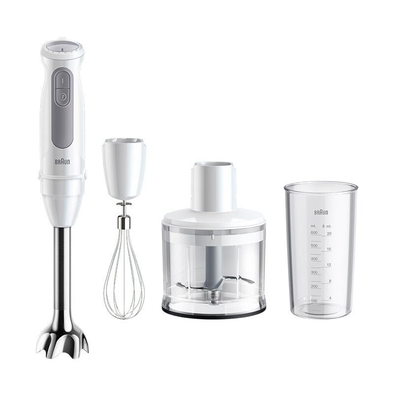 Image of Frullatore a immersione Braun da 1000 W a 21 velocità con ciotola in acciaio inossidabile e tritatutto cod079