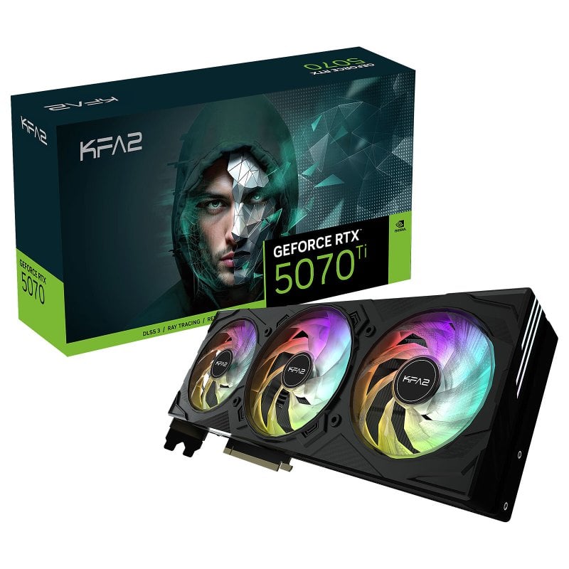 Carte graphique KFA2 GeForce RTX 5070 Ti EX Gamer 16 Go GDDR7 1-Click OC DLSS 4