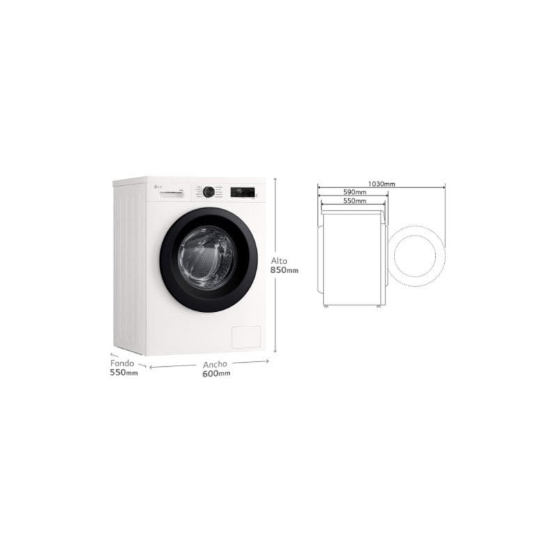 Thumbnail 3 de LG W4X1095NWK Lavadora Secadora Inverter 9.5kg Wi-Fi 🚿
