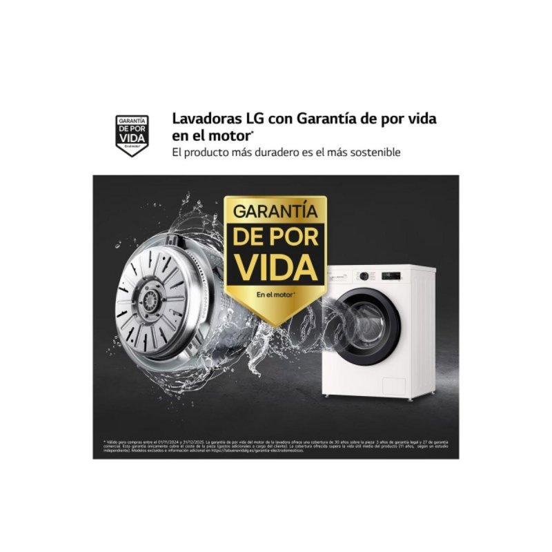 Thumbnail 2 de LG W4X1095NWK Lavadora Secadora Inverter 9.5kg Wi-Fi 🚿