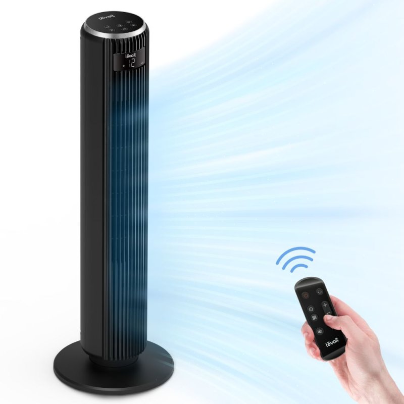 Ventoinha de Torre Levoit TempSense 36 DC, 12 Velocidades, 20 dBA, Controlo Remoto - 10888680