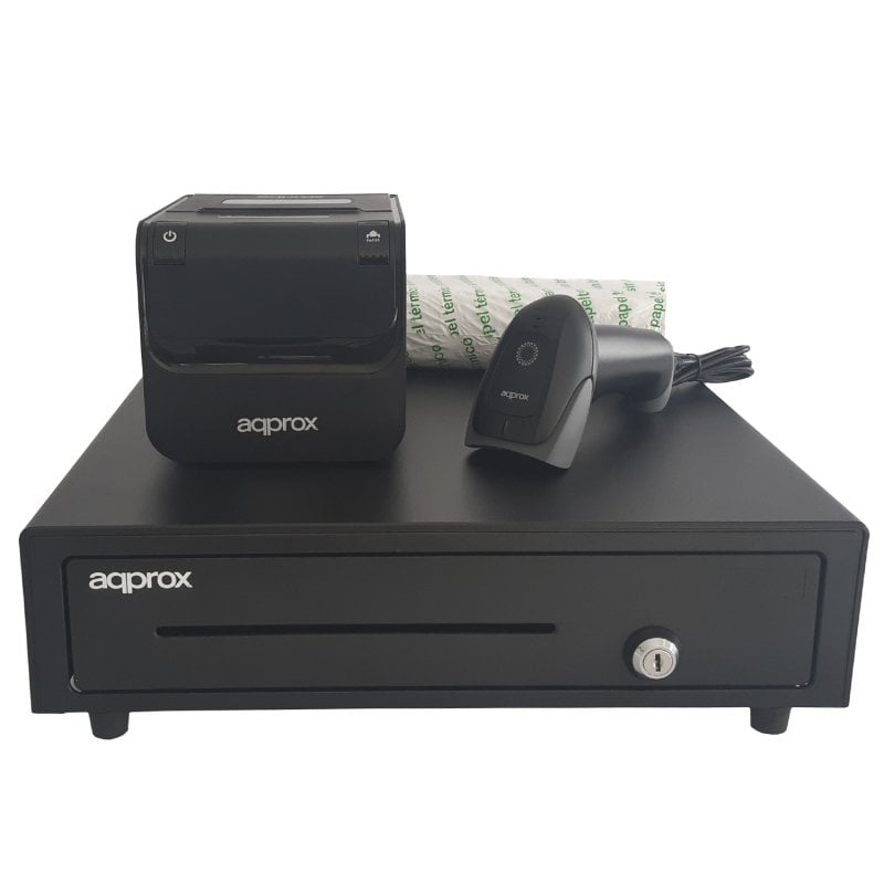 Image of Circa appPOSPACK4180-2D Stampante termica Ethernet con cassetto e lettore 2D, rotoli inclusi cod079