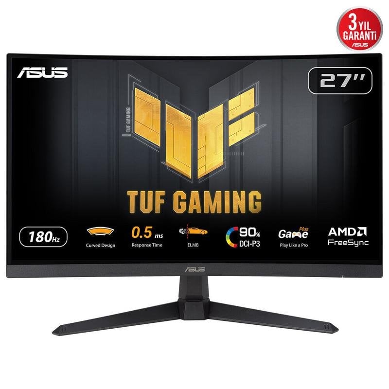 Écran PC Asus TUF Gaming VG27WQ3B 27 Quad HD 180Hz VA Courbé FreeSync HDR10 1ms